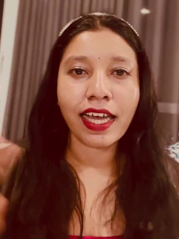 A still from Vaishnavi's video message